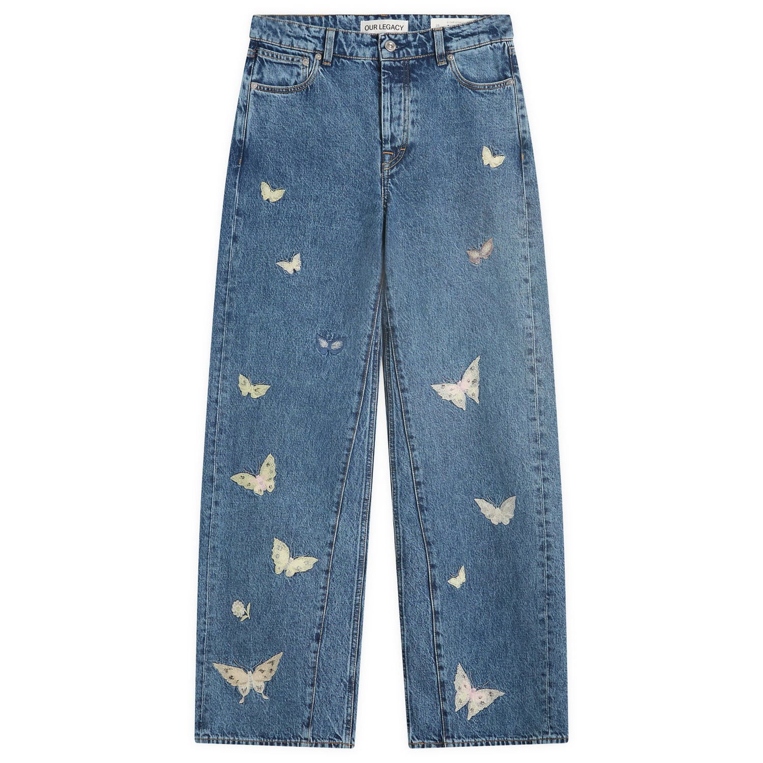 Дънки OUR LEGACY Our Legacy Butterfly Wide Leg Jeans 25 Синьо | W2255TCI, 1