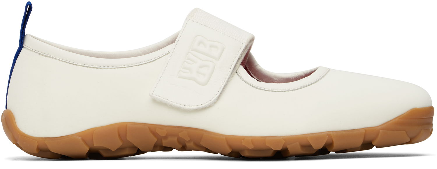 Облекло Wales Bonner Wales Bonner Mary Jane Flats Бяло | WBM44550B-21122, 0