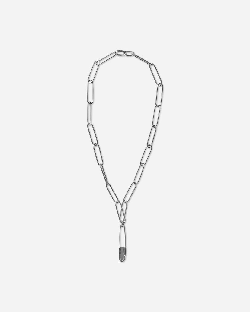 Колие UNDERCOVER Safety Pin Chain Necklace Металик | UP2E4N01 SILVER