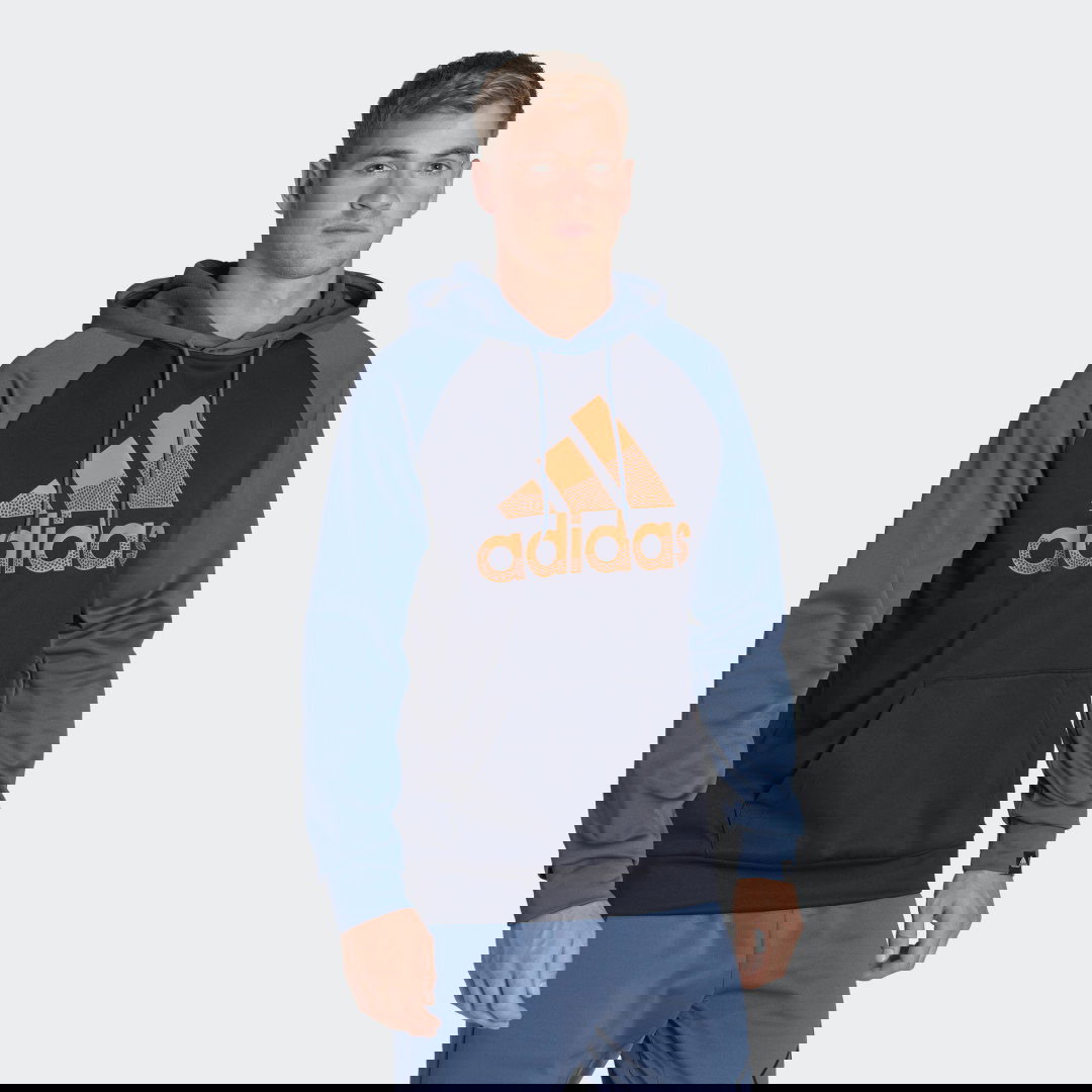 Суитчър adidas Originals AEROREADY Game and Go Big Logo Hoodie Тъмно синьо | HK9827, 0