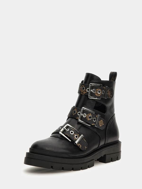 Облекло GUESS Obia Real Leather Low Boots Оранжево
 | FL7O2BLEA10, 0