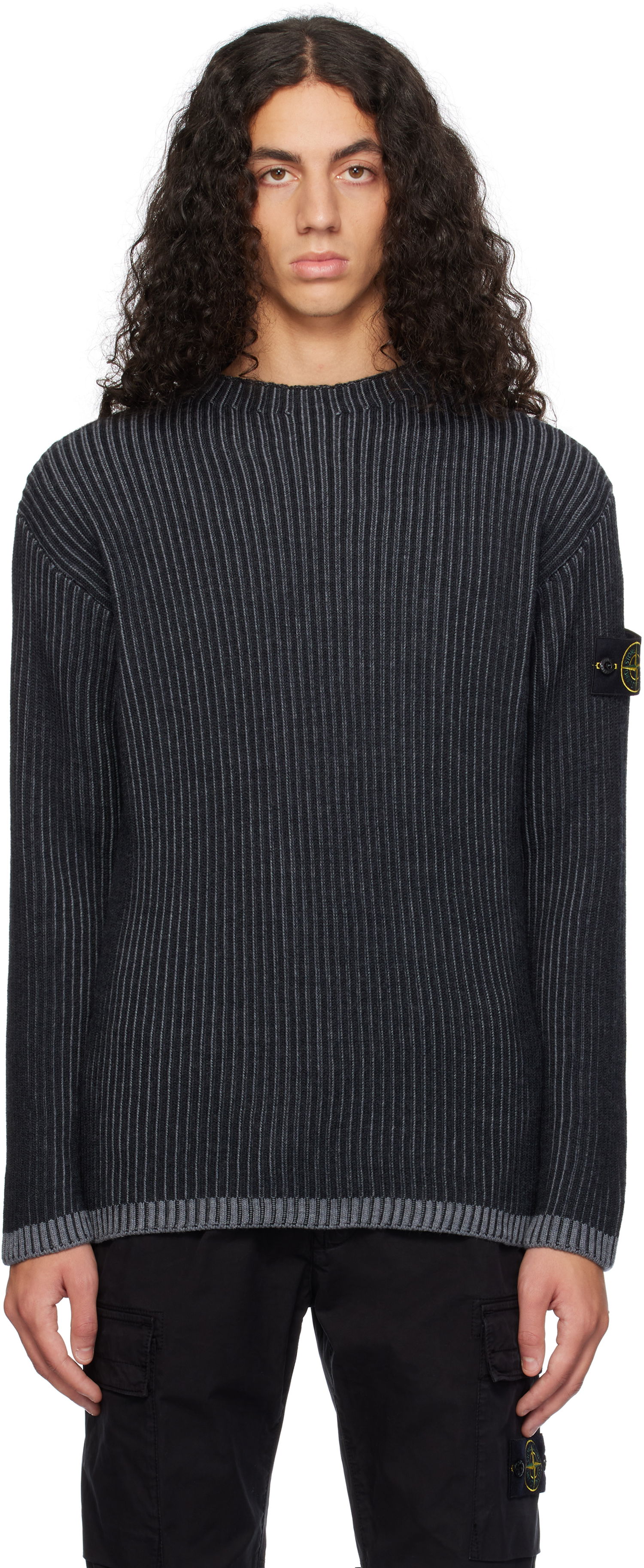 Пуловер Stone Island Vanisé Full Rib RWS Wool Sweater by Stone Island Черно | 8115532C1, 0