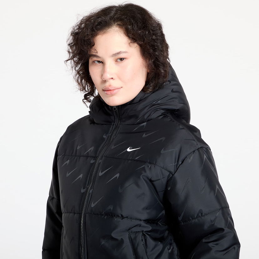 Пухо яке Nike W Nsw Tf Snfl Nk Clsc Pfr Aop Puffer Jacket Черно | FV7941-010