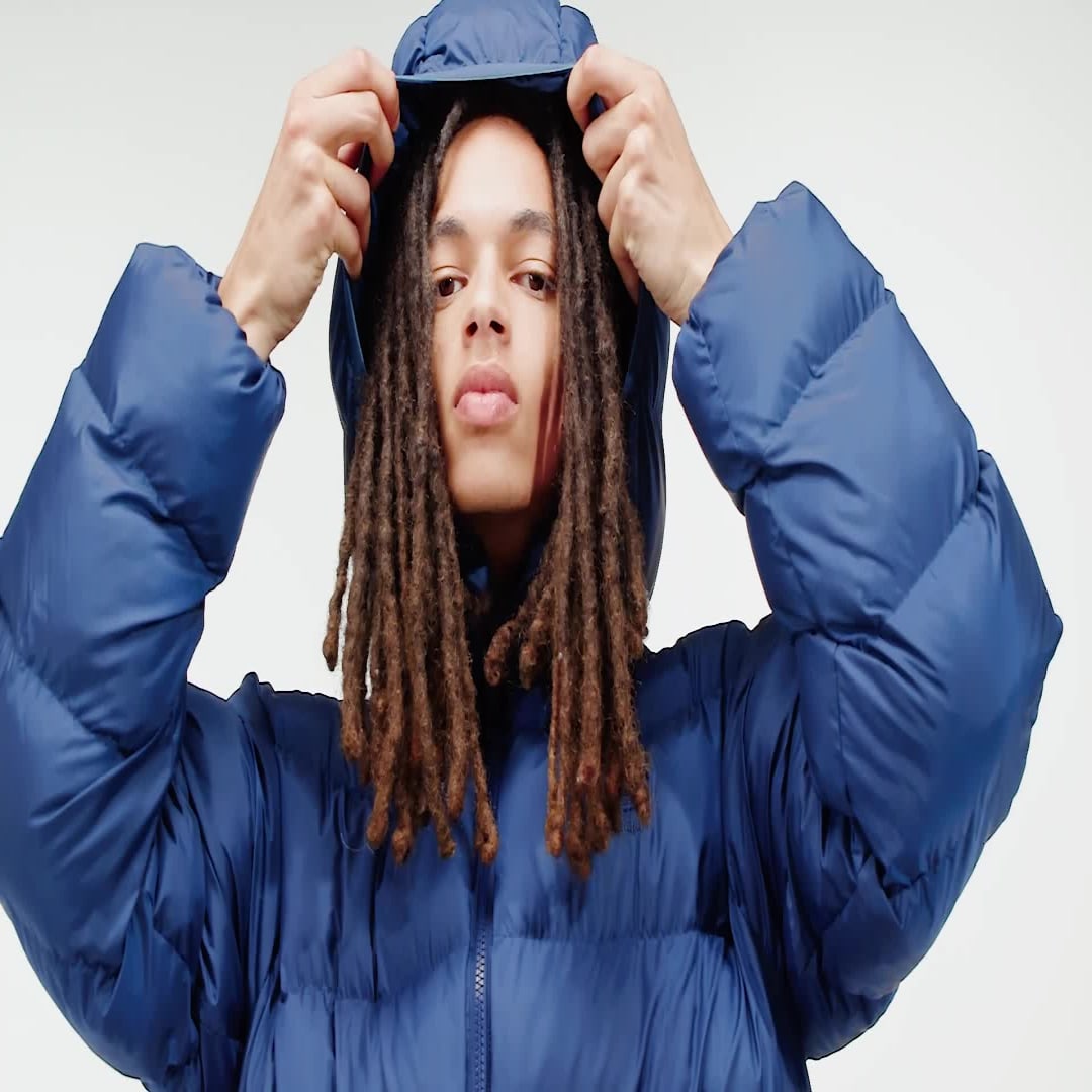 Пухо яке adidas Performance Tonal Hooded Puffer Jacket Синьо | IY3397, 1