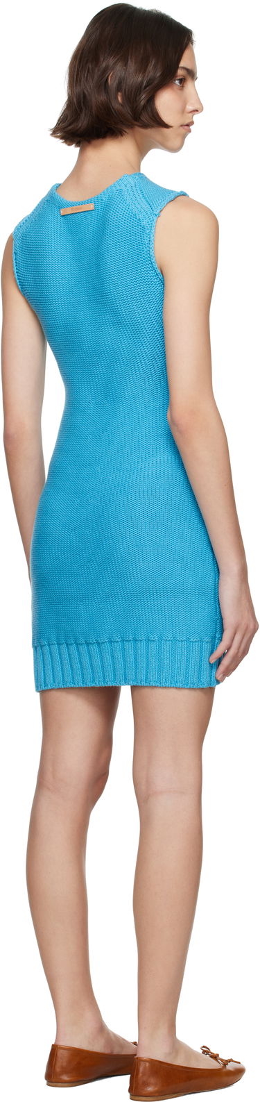 Pокля JW Anderson JW Anderson Knitted Shift Minidress Синьо | KW1378-YN0436, 2