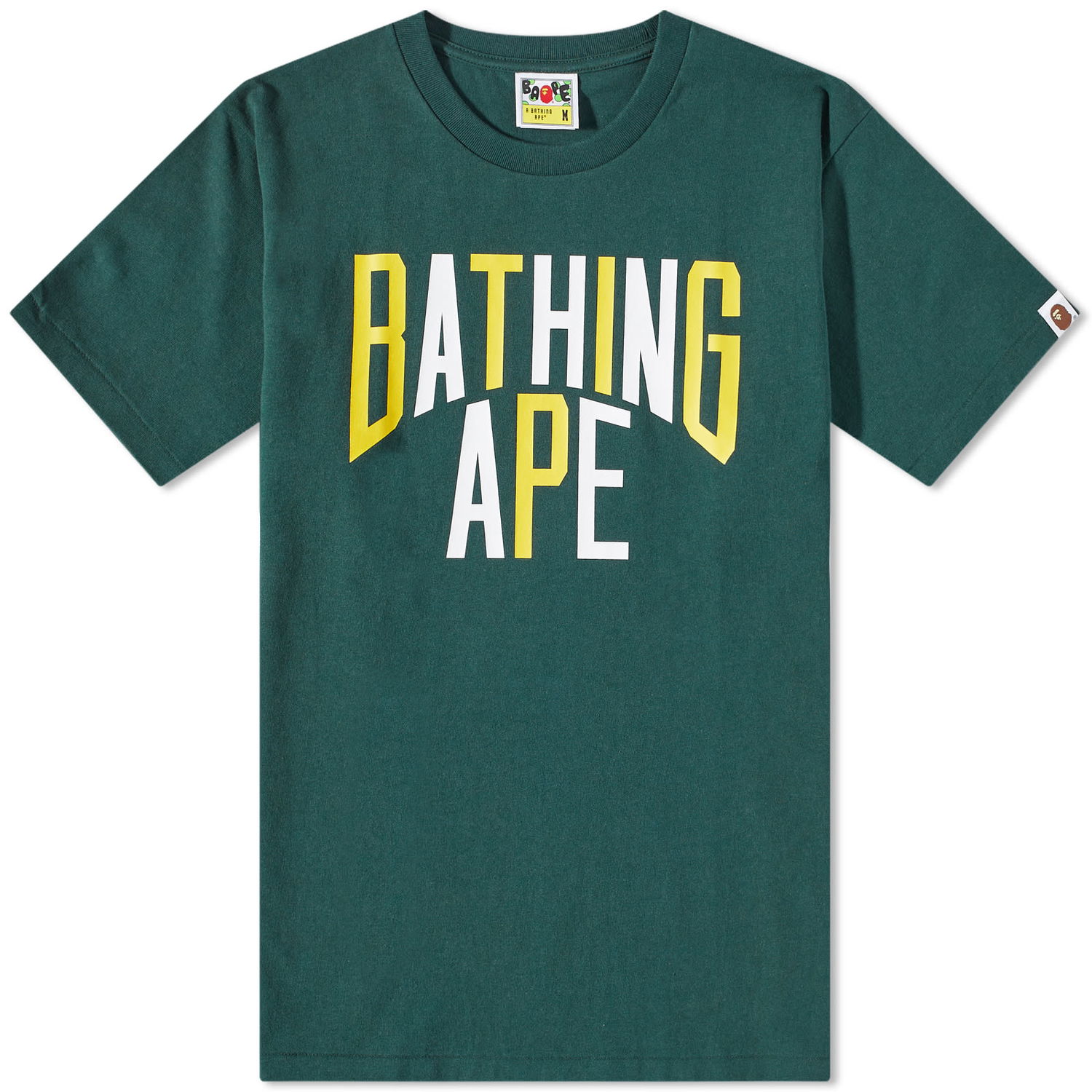 Тениска BAPE Colours Nyc Logo T-Shirt Green Зелено | 001TEJ301020M-GRN, 0