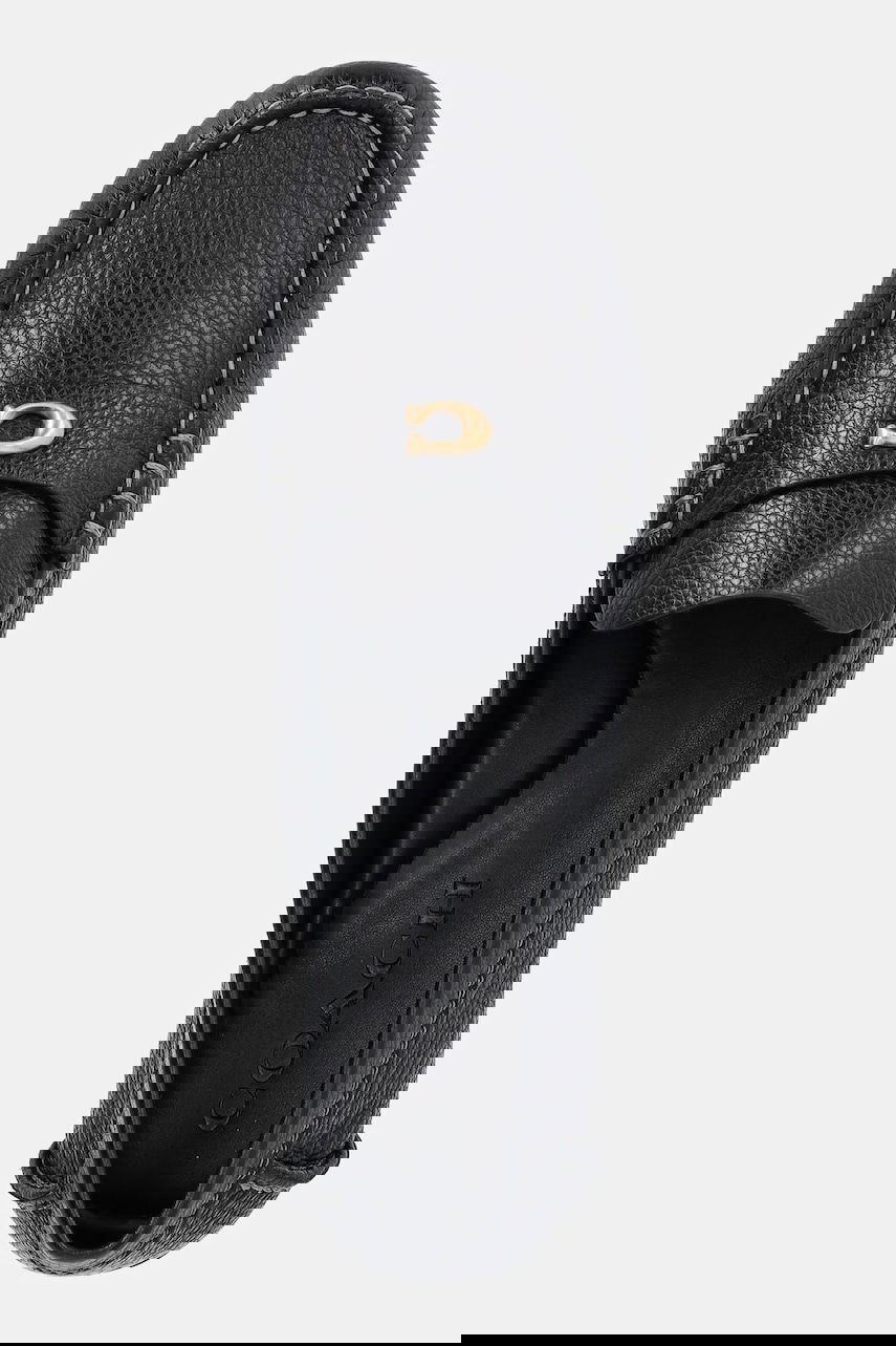 Leather Driver Flat Loafers, 3