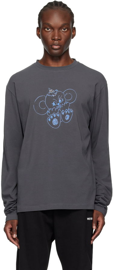 Тениска We11done Monster Long Sleeve Graphic T-Shirt Сиво | WD-TT2-24-757-U-CH, 0