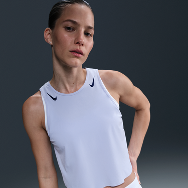 Потник Nike Dri-FIT ADV AeroSwift Cropped Running Tank Лилаво | FN2713-057, 0