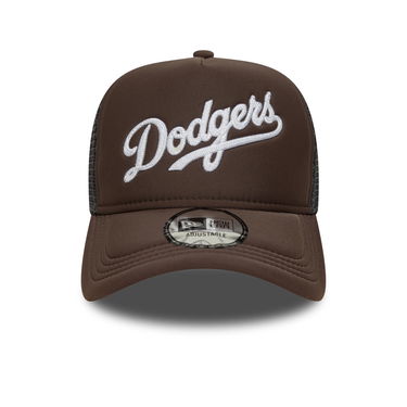 Шапка с козирка New Era MLB Foam Script 9FORTY Trucker LA Dodgers Adjustable Hat Кафяво | 60691183, 1