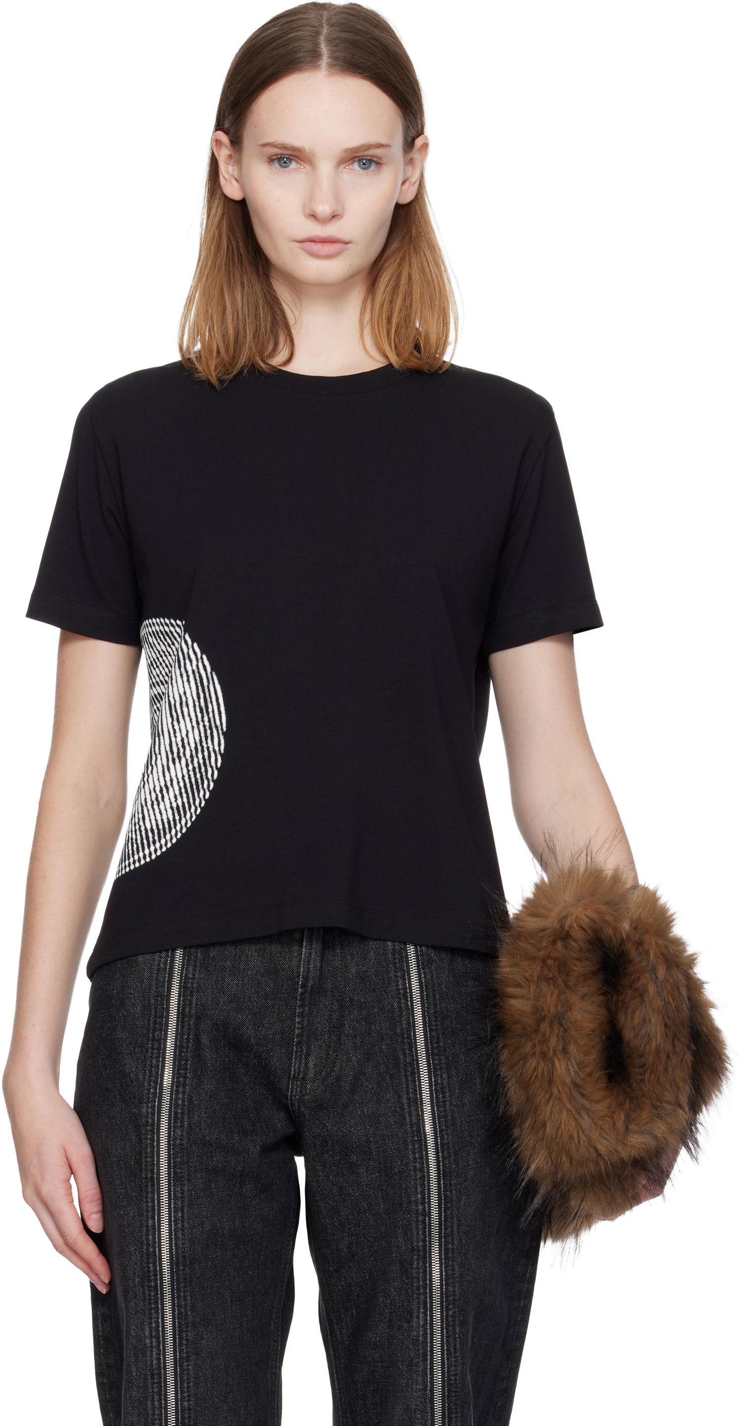 Тениска Jean Paul Gaultier 'The Laurel Stamped' Baby T-shirt Черно | 25/04-W-TO376-J002-0001, 0