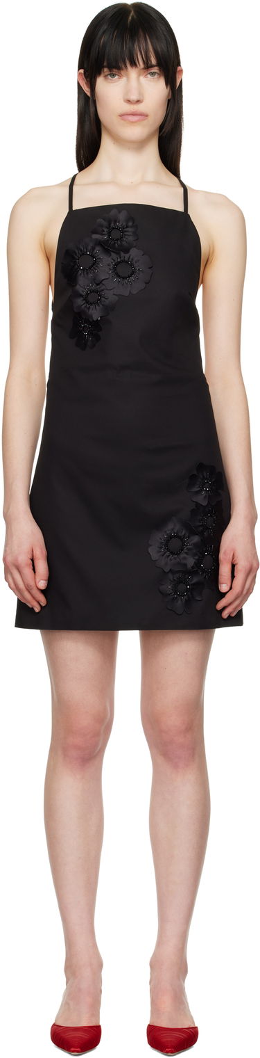 Pокля MSGM MSGM Floral Appliqué Minidress Черно | 3841MDA32X 257133, 0