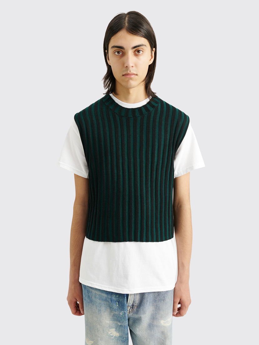 Пуловер Eckhaus Latta Keyboard Merino Wool Vest Spearmint Черно | 8025-EL-PF23-S