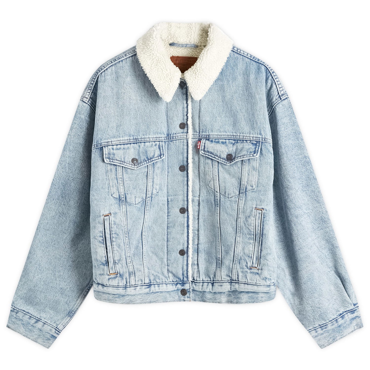 Яке Levi's Women's Denim Sherpa Trucker Jacket in Blue, Size X-Small | END. Clothing Синьо | A4435-0010, 0