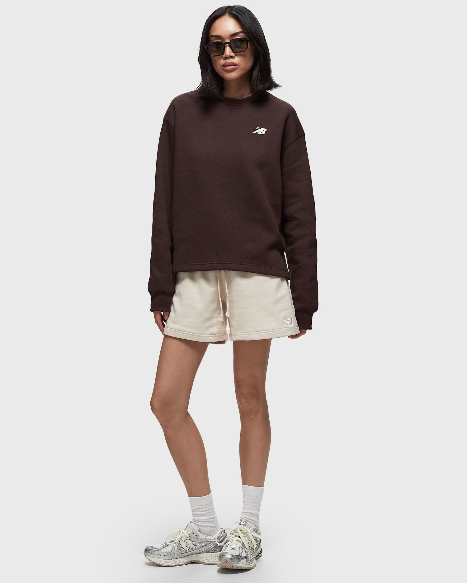 Къси панталони New Balance Athletics French Terry Short Бежово | WS41508-LIN, 1