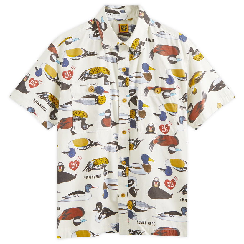 Риза Human Made Duck Print Short Sleeve Shirt Бяло | HM27SH018-W