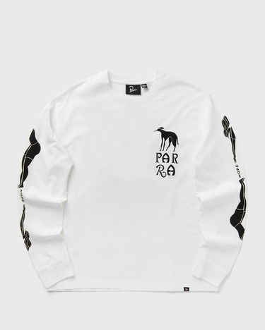 Тениска By Parra Long Sleeve T-Shirt with Graphic Print Бяло | 54110, 0