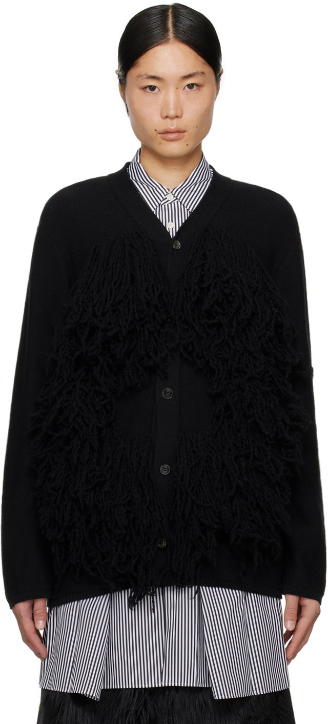 Пуловер Comme des Garçons Fringe Cardigan Черно | PL-N006-051-1-2, 0