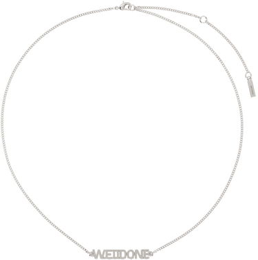 Колие We11done We11done Lettering Pendant Necklace Металик | WD-AJ2-24-560-U-SV, 0