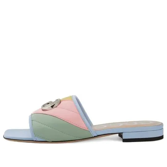 Кецове и обувки Gucci Quilted Square Toe Slide Sandal Многоцветен | 629934-0CGB0-4970