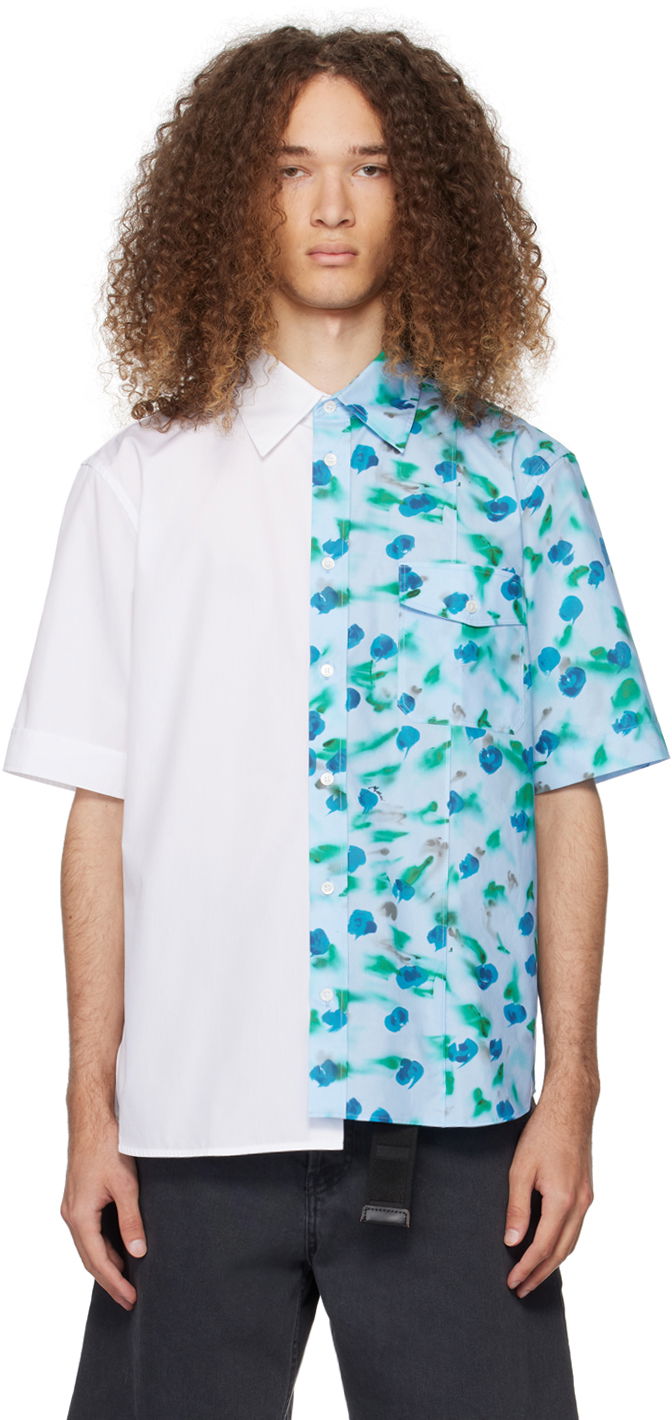 Риза Marni Floral Shirt Синьо | CUMU0288QY UTC325