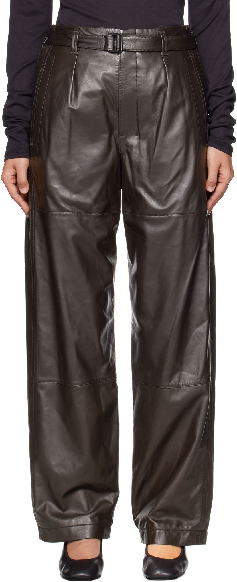 Панталони LEMAIRE Drawstring Parachute Pants Черно | PA1145 LL0094