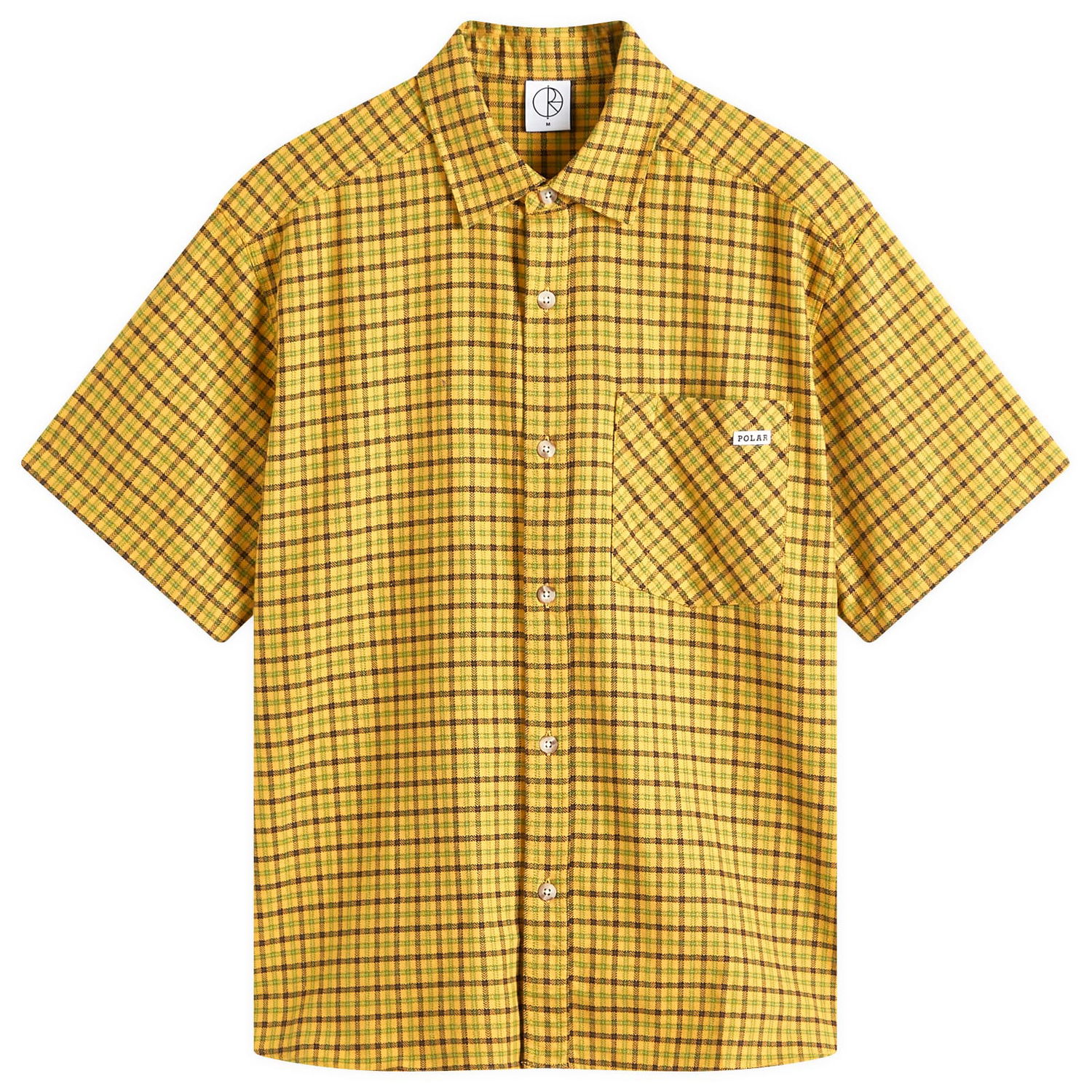 Риза Polar Skate Co. Polar Skate Co. Mitchell Short Sleeve Shirt, Large Жълто | PSC-CO-66, 1