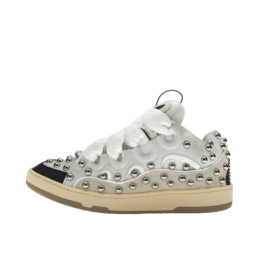 Кецове и обувки LANVIN Studded Leather Curb "White" Бяло | FMSKRK11STCAH2300