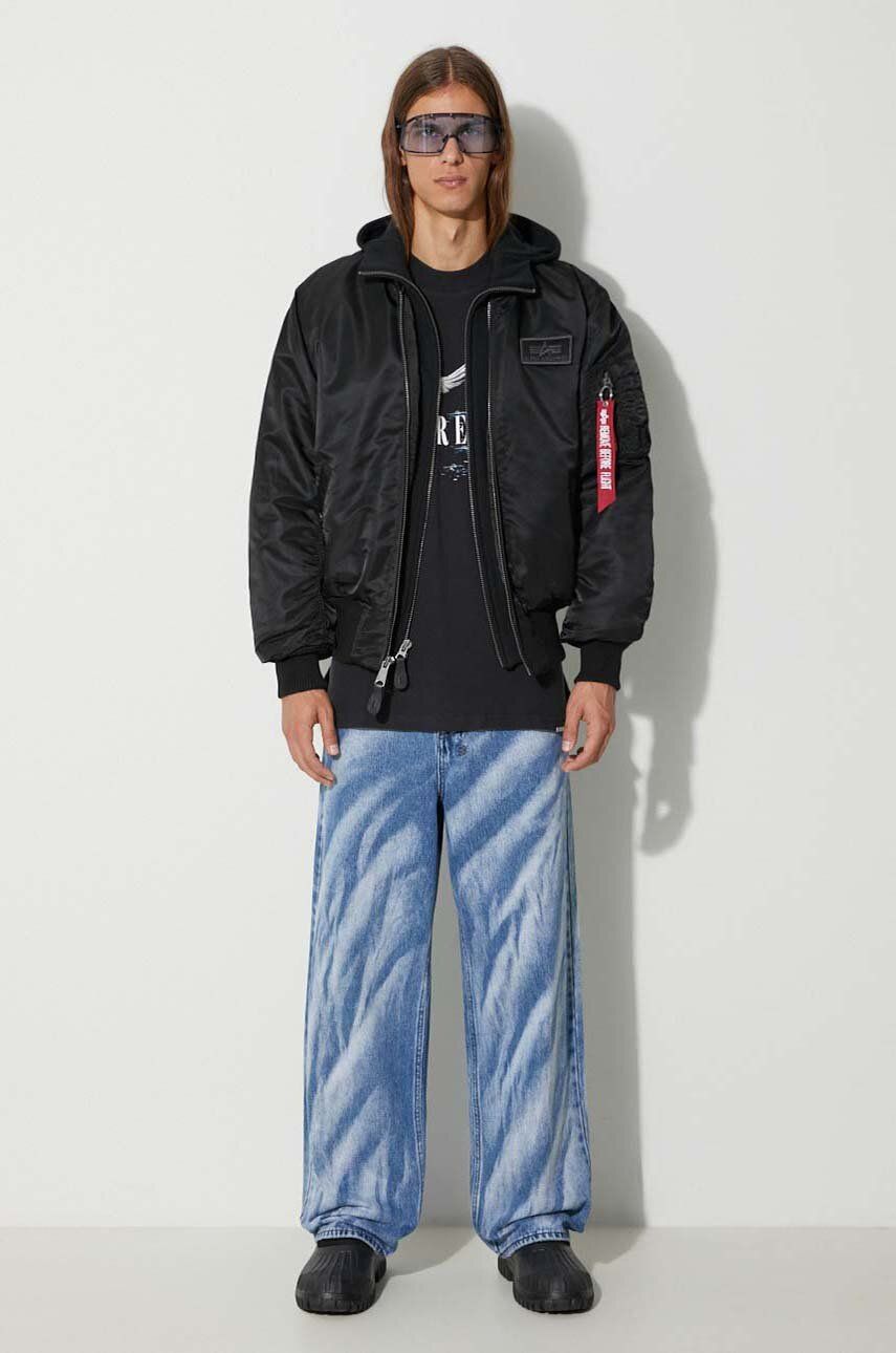 Яке бомбър Alpha Industries Bomber Jacket With Logo Patch Черно | 183110.515, 1