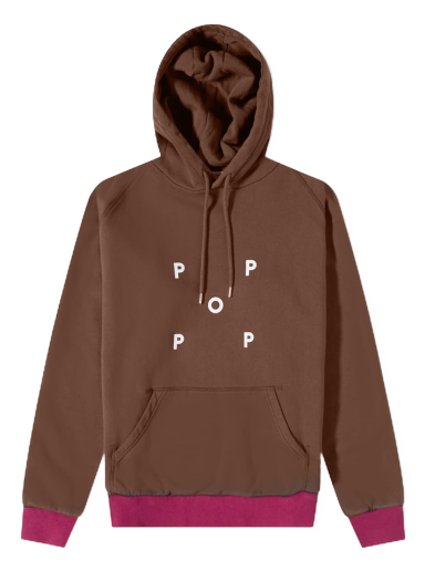 Суитчър Pop Trading Company Keenan Popover Hoody Кафяво | POPSS23-01-003