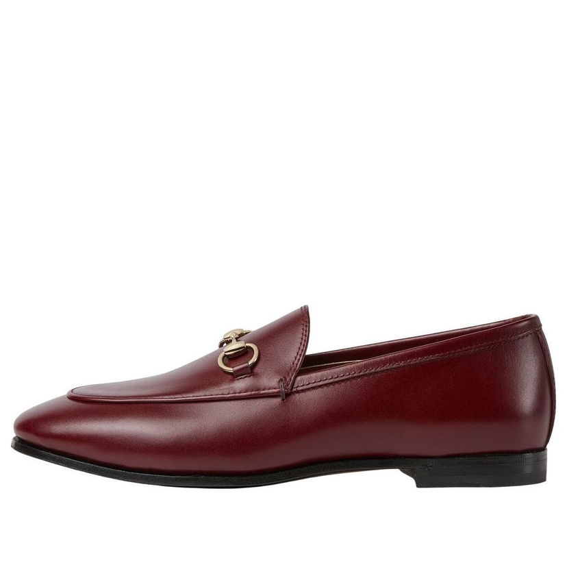 Кецове и обувки Gucci Gucci Jordaan Leather Loafers Бургунди | 786016-AADCW-6207