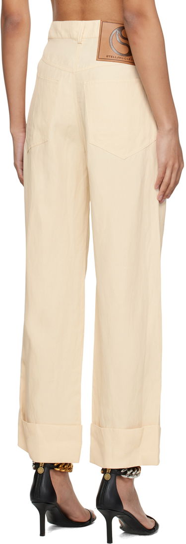 Панталони Stella McCartney Button Trousers Бежово | 640049STA49, 2