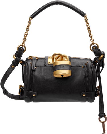 Чанта през рамо CHLOÉ Small Paddington Leather Chain Bag with Padlock Черно | CH25WS803P75, 0