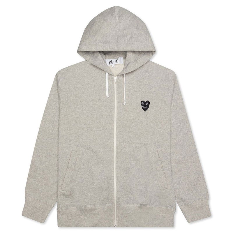 Суитчър Comme des Garçons Stacked Heart Zip Hoodie Сиво | AZ-T302-051-1 / P1T302-1, 0