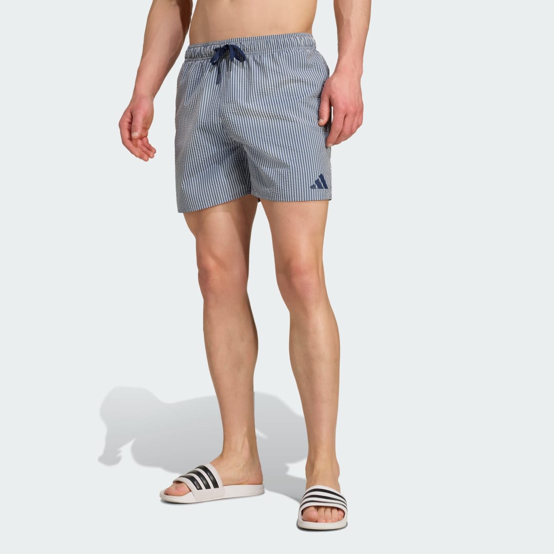 Бански adidas Performance Seersucker Swim Shorts Синьо | JX2674, 0