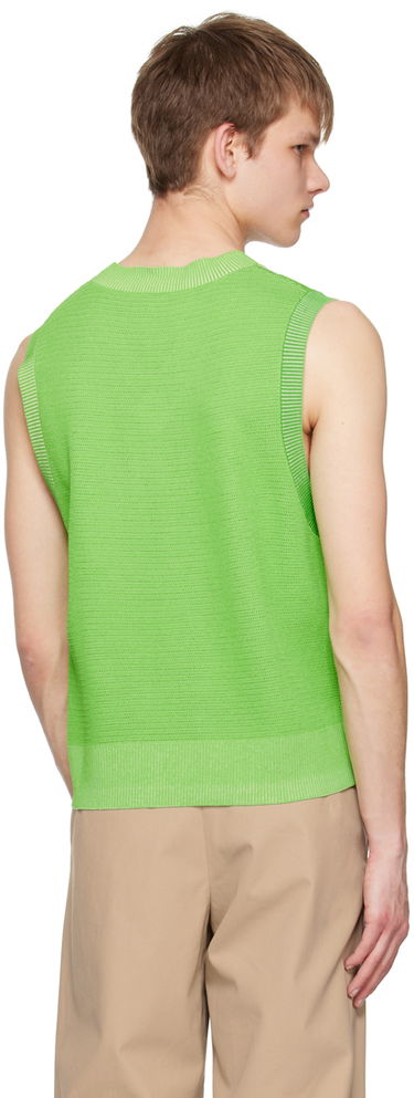 Пуловер Feng Chen Wang Feng Chen Wang Floral Knit Vest Зелено | FUS15KT07G, 2