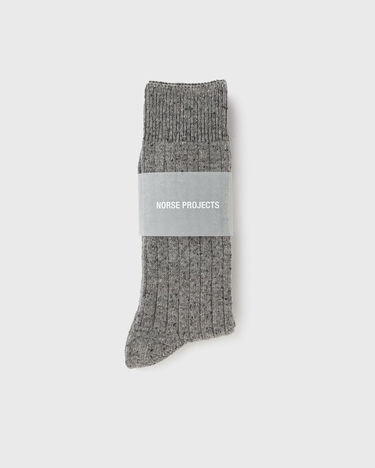 Чорапи NORSE PROJECTS Bjarki Neps Wool Rib Sock Сиво | N82-0008-1500, 0