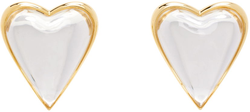 Обеци Alaïa Gold 'Le Cœur Bombe' Earrings Металик | AA2B068LA008