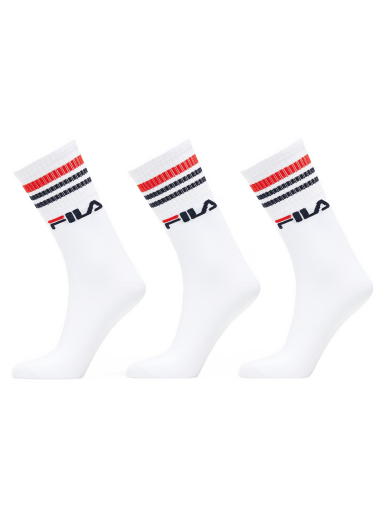 Чорапи FILA Socks Lifestyle Plain 3-Pack Бяло | F9090 white