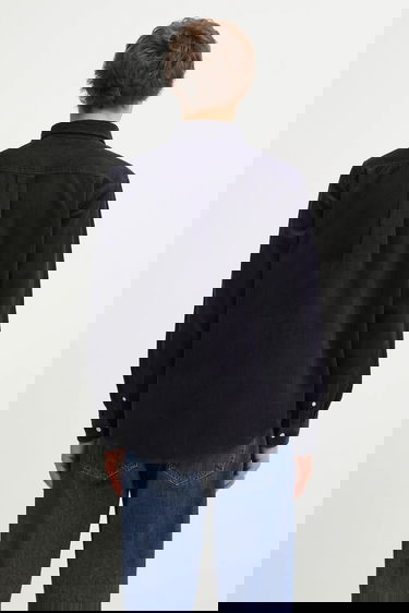 Риза Carhartt WIP Long Sleeve Madison Corduroy Shirt Regular Fit Button-down Collar Тъмно синьо | I029958.0FHXX, 2