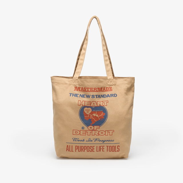 Work In Progress Heart of Detroit Canvas Graphic Tote Arcan Print