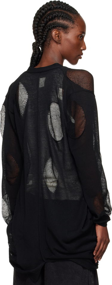 Пуловер Yohji Yamamoto YOHJI YAMAMOTO Plain Stitch & Pattern Draped Cardigan Черно | FP-K12-982, 2