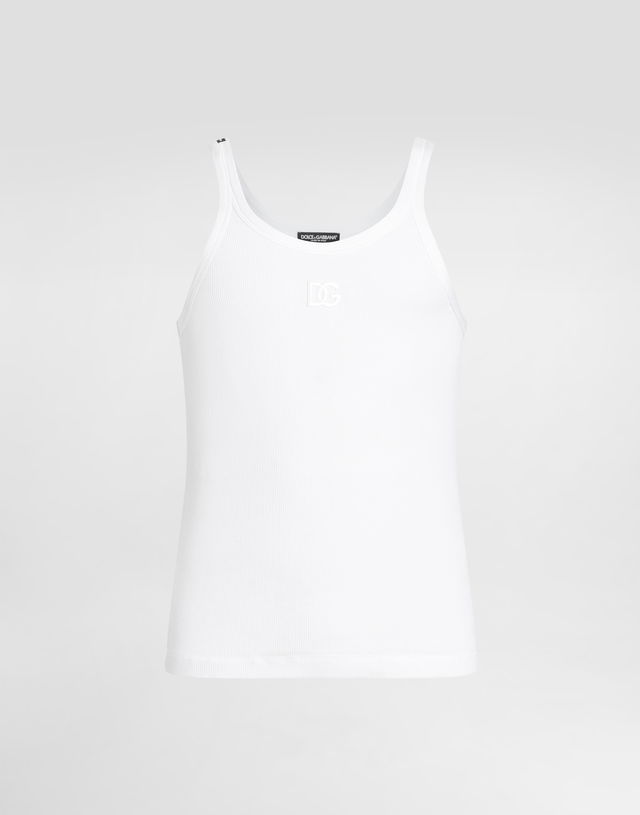 Dolce & Gabbana Embroidered Cotton Tank Top