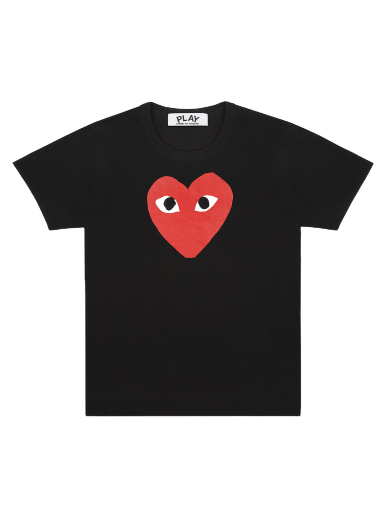 Тениска Comme des Garçons PLAY Red Heart T-Shirt Черно | AZ T112 051 1
