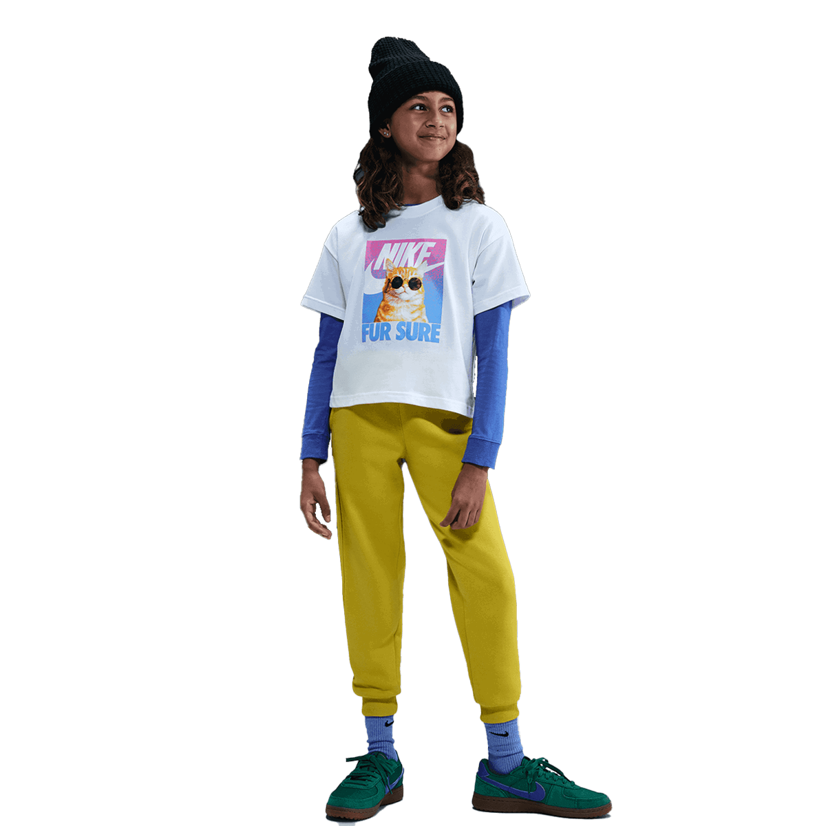 Тениска Nike Girls' Photo T-Shirt Cute Animal Бяло | IM6574-100, 0