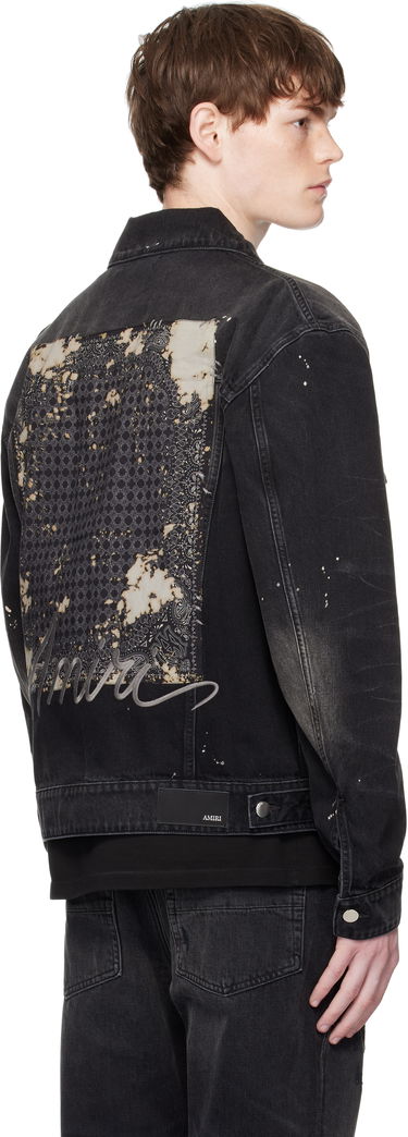 Яке AMIRI Amiri Bleach Bandana Denim Jacket Черно | AMDNTR1025, 2
