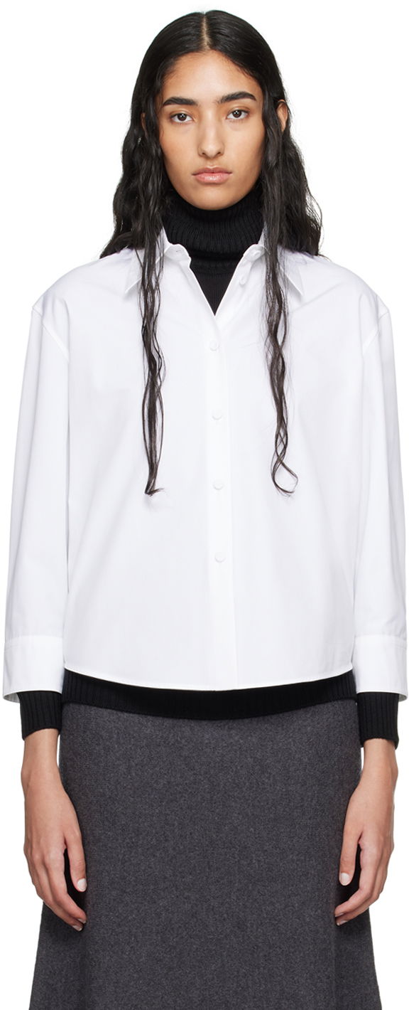 Риза Jil Sander Cropped Button-Up Shirt Бяло | J02DL0205_J45002