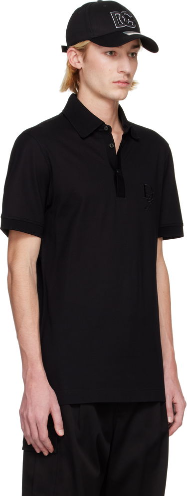 Поло тениска Dolce & Gabbana DG Embroidery Polo Shirt Черно | G8SG0ZG7N4P, 1