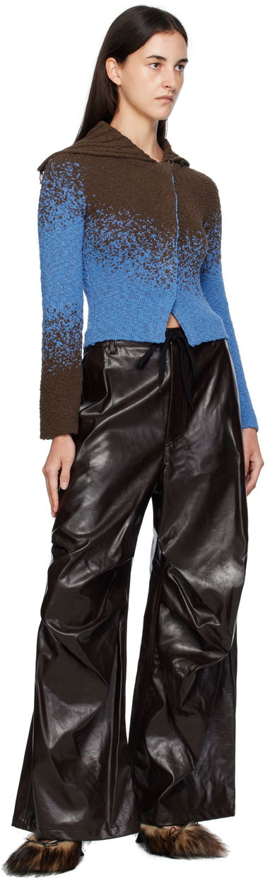 Пуловер Andersson Bell Andersson Bell Flow Jacquard Knit Cropped Hoodie Синьо | atb1358w, 3