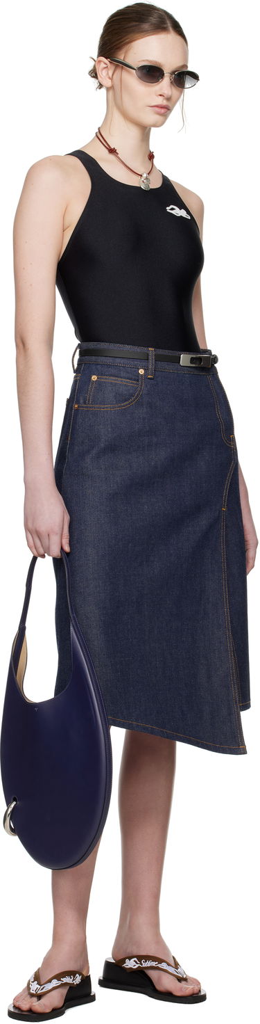Дамска чанта Tory Burch Tory Burch Pierced Shoulder Bag Тъмно синьо | 173350-400, 3